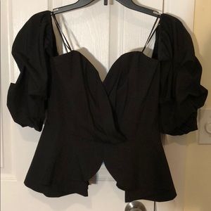 Black off shoulder blouse